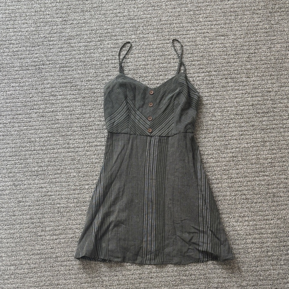 Miami Olive Green Striped Mini Dress